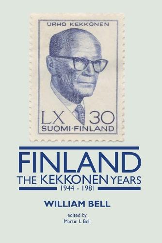photo of cover of Finland, the Kekkonen Years showing a portrait of President Kekkonen on a postage stamp