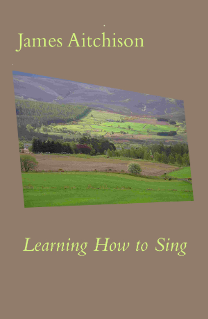 image of Learning to Sing book cover, with a Scottish landscape